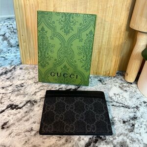 USED Gucci Black Card Holder
